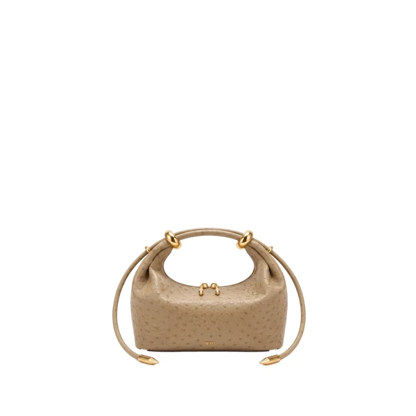 JW PEI Ellie Metal Ring Embellished Top Handle Bag in Brown Apricot