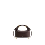 JW PEI Ellie Metal Ring Embellished Top Handle Bag in Dark Brown