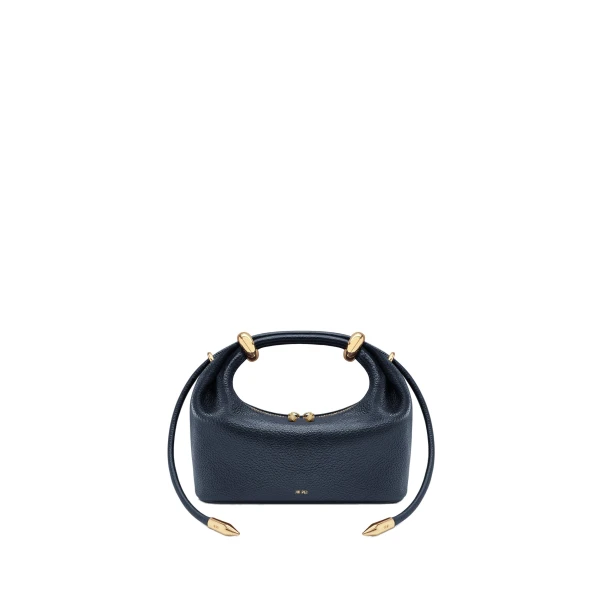 JW PEI Ellie Metal Ring Embellished Top Handle Bag in Navy