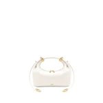 JW PEI Ellie Metal Ring Embellished Top Handle Bag in Off White