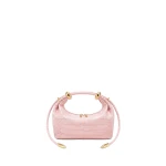 JW PEI Ellie Metal Ring Embellished Top Handle Bag in Sakura Pink Croc