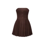 JW PEI Ellie Pleated Velvet Dress