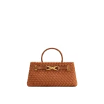 JW PEI Elora Faux Suede Woven Tote Bag in Brown