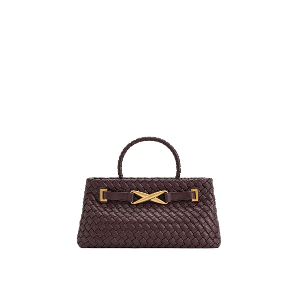 JW PEI Elora Woven Tote Bag in Deep Burgundy