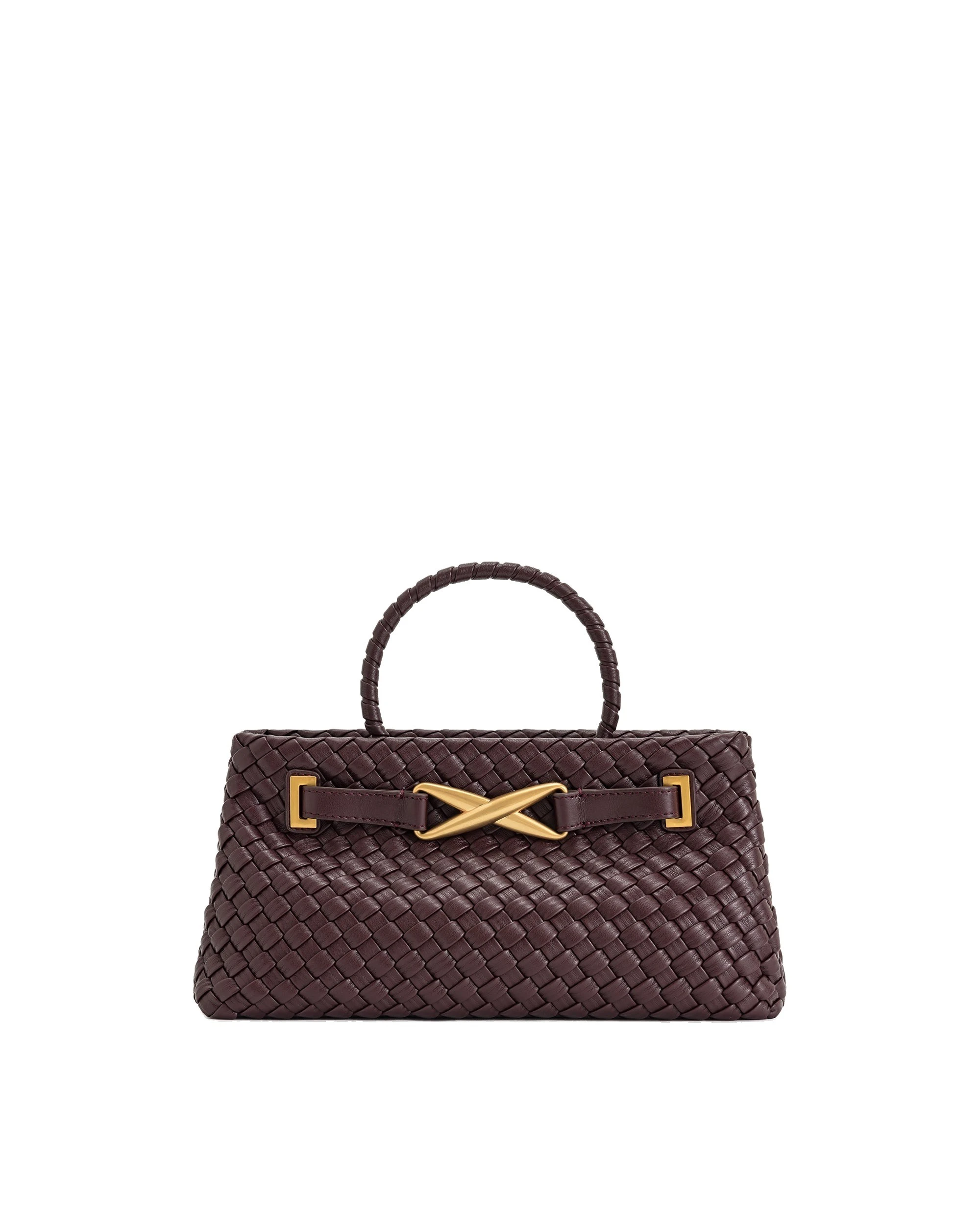 JW PEI Elora Woven Tote Bag in Deep Burgundy | Totes & Top-Handle Bags | Luxury Shoes JW PEI Elora Woven Tote Bag in Deep Burgundy