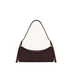 JW PEI Elowen Faux Suede East-West Shoulder Bag in Dark Brown