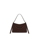 JW PEI Elowen Faux Suede Flap Shoulder Bag in Dark Brown