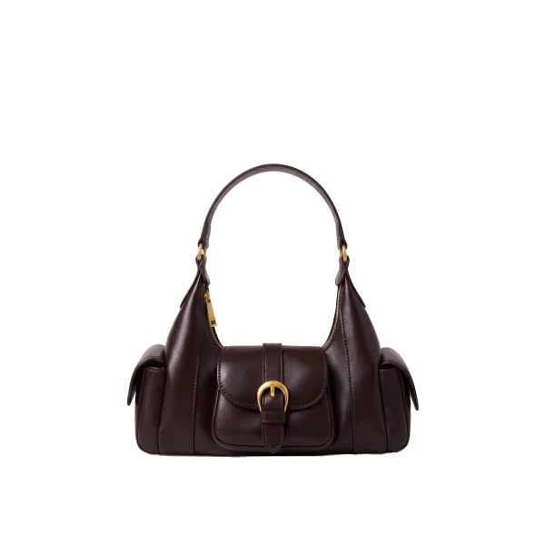 JW PEI Estelle Pocket Shoulder Bag in Dark Brown