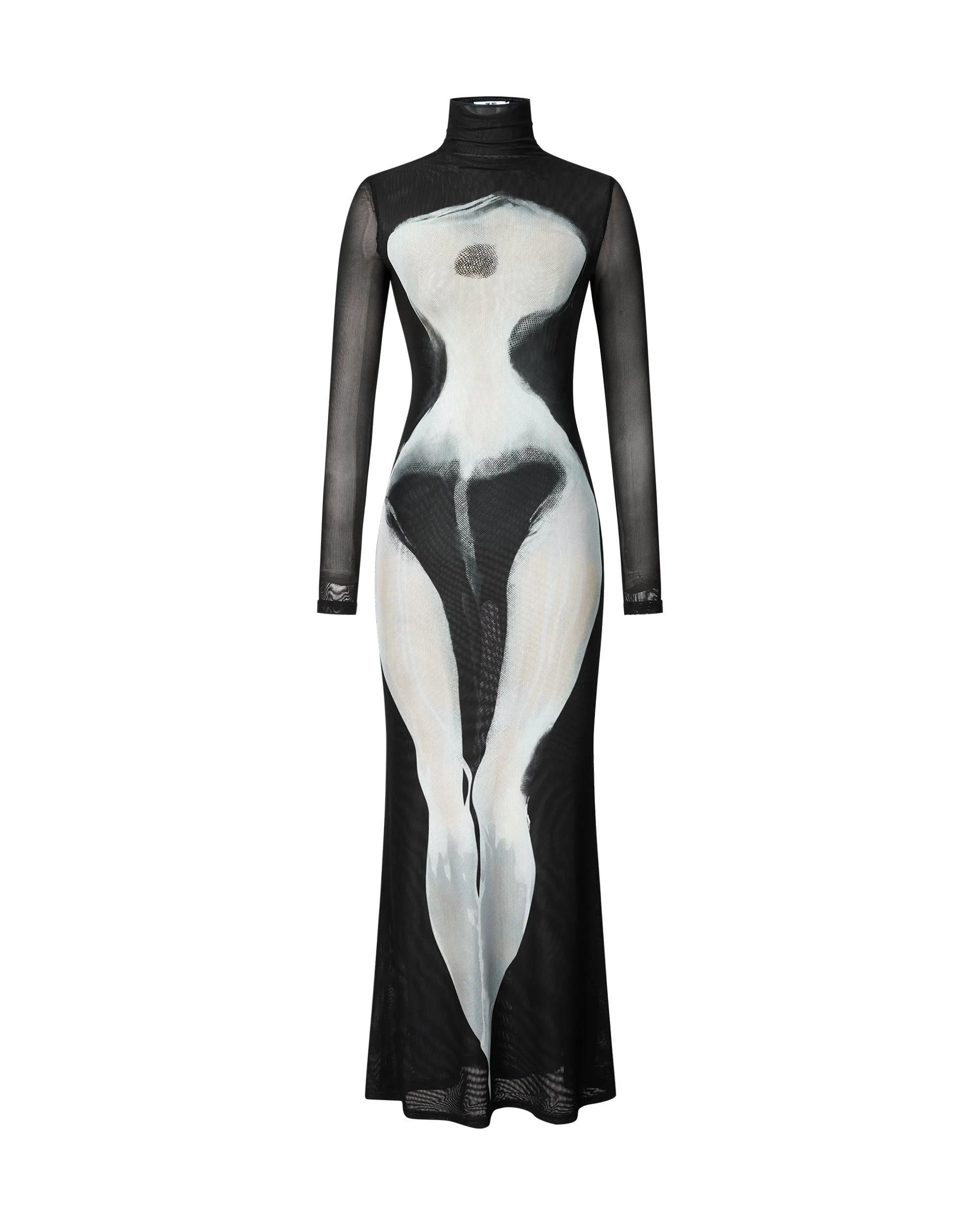 JW PEI dress | Los Angeles Vegan Fashion Dresses | Luxury Shoes JW PEI Eva Body Print Mesh Dress