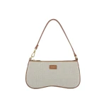 JW PEI Eva Shoulder Handbag in Beige Canvas