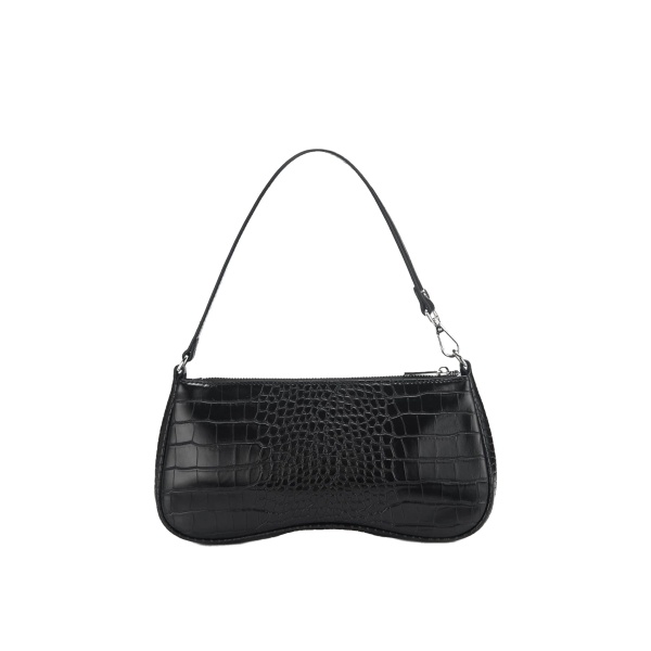 JW PEI Eva Shoulder Handbag in Black Croc