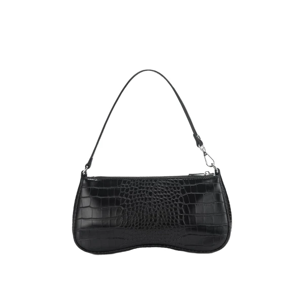 JW PEI Eva Shoulder Handbag in Black Croc