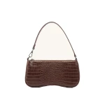 JW PEI Eva Shoulder Handbag in Brown Croc