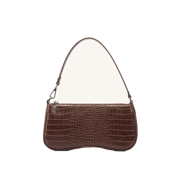 JW PEI Eva Shoulder Handbag in Brown Croc