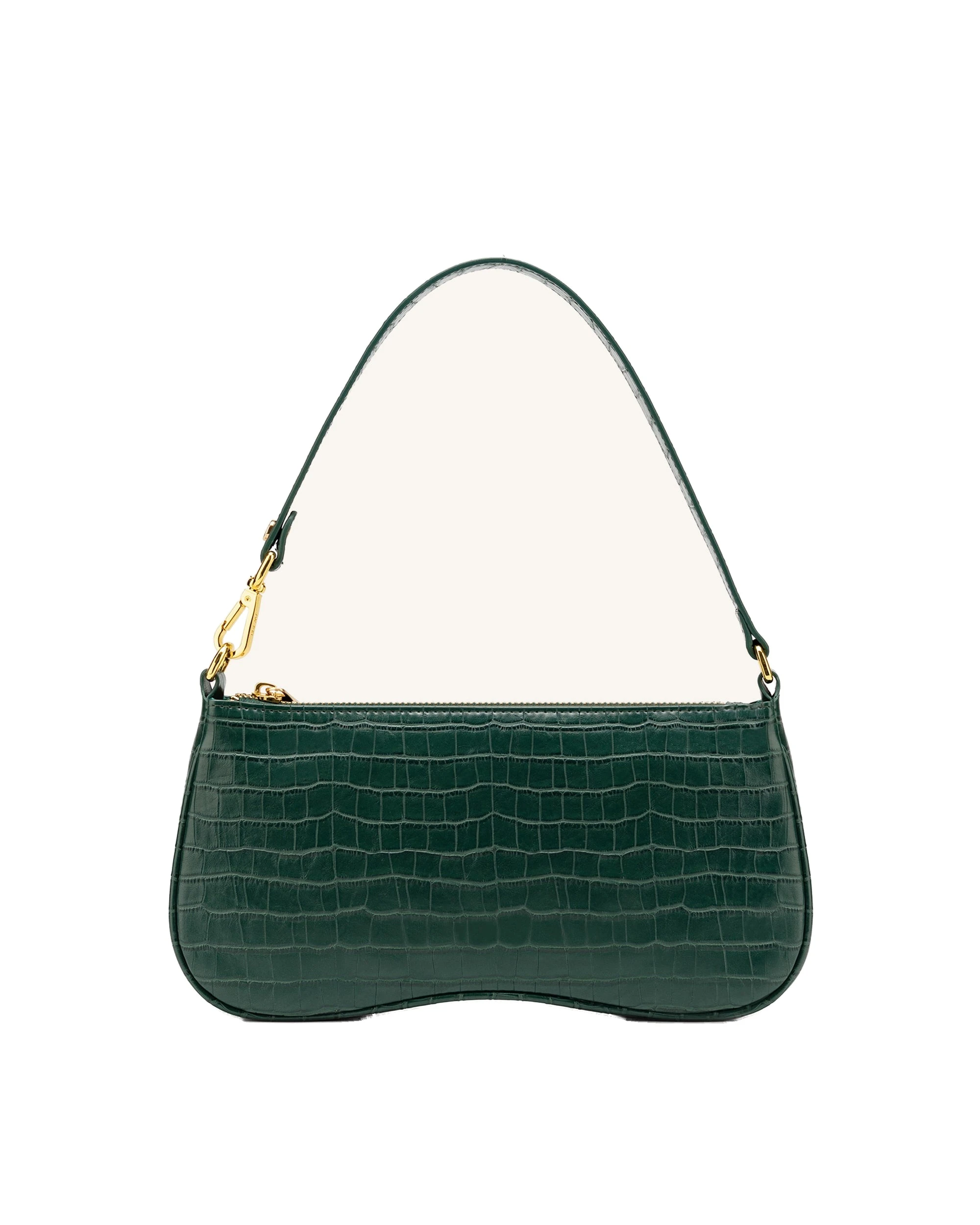 JW PEI Eva Shoulder Handbag in Dark Green Croc | Shoulder & Crossbody Bags | Luxury Shoes JW PEI Eva Shoulder Handbag in Dark Green Croc