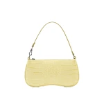 JW PEI Eva Shoulder Handbag in Light Yellow Croc