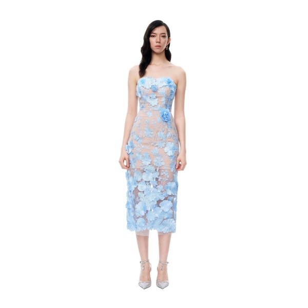 JW PEI Evander 3D Floral Embroidered Maxi Dress
