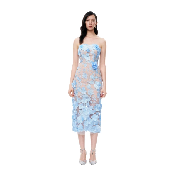 JW PEI Evander 3D Floral Embroidered Maxi Dress