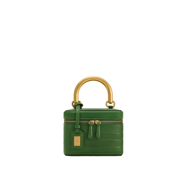 JW PEI Evelyn Quilted Box Top Handle Bag in Green