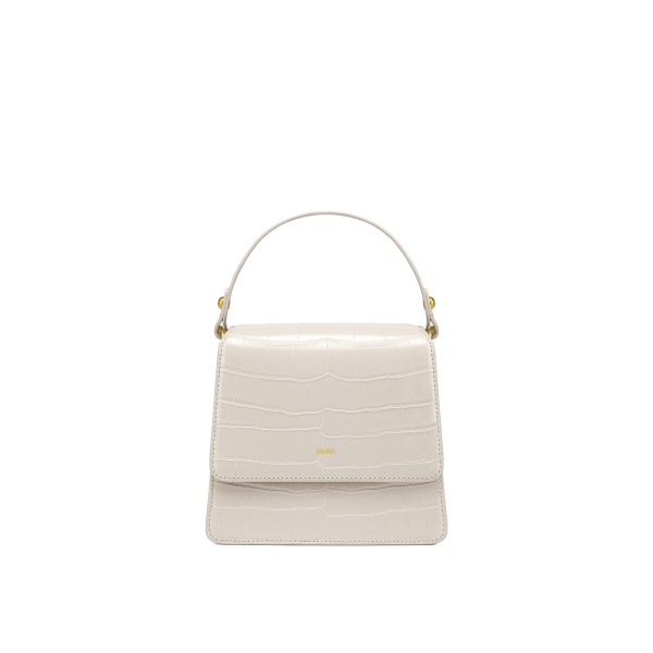 JW PEI FAE Top Handle Crossbody in Ivory Croc