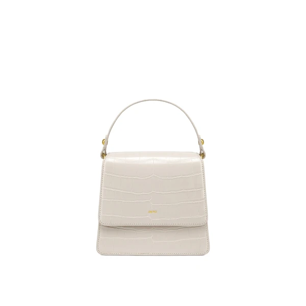 JW PEI FAE Top Handle Crossbody in Ivory Croc