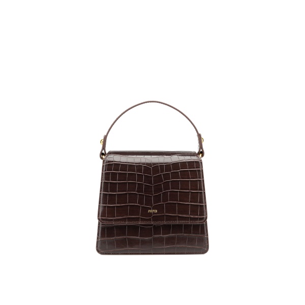 JW PEI FAE Top Handle Crossbody in Nutella Croc