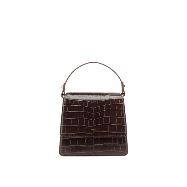 JW PEI FAE Top Handle Crossbody in Nutella Croc