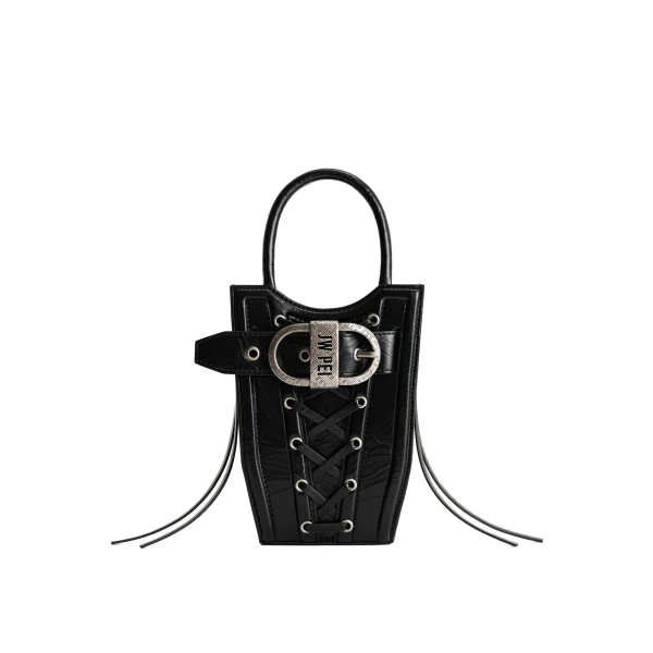 JW PEI FEI Crushed Straps Phone Bag in Black