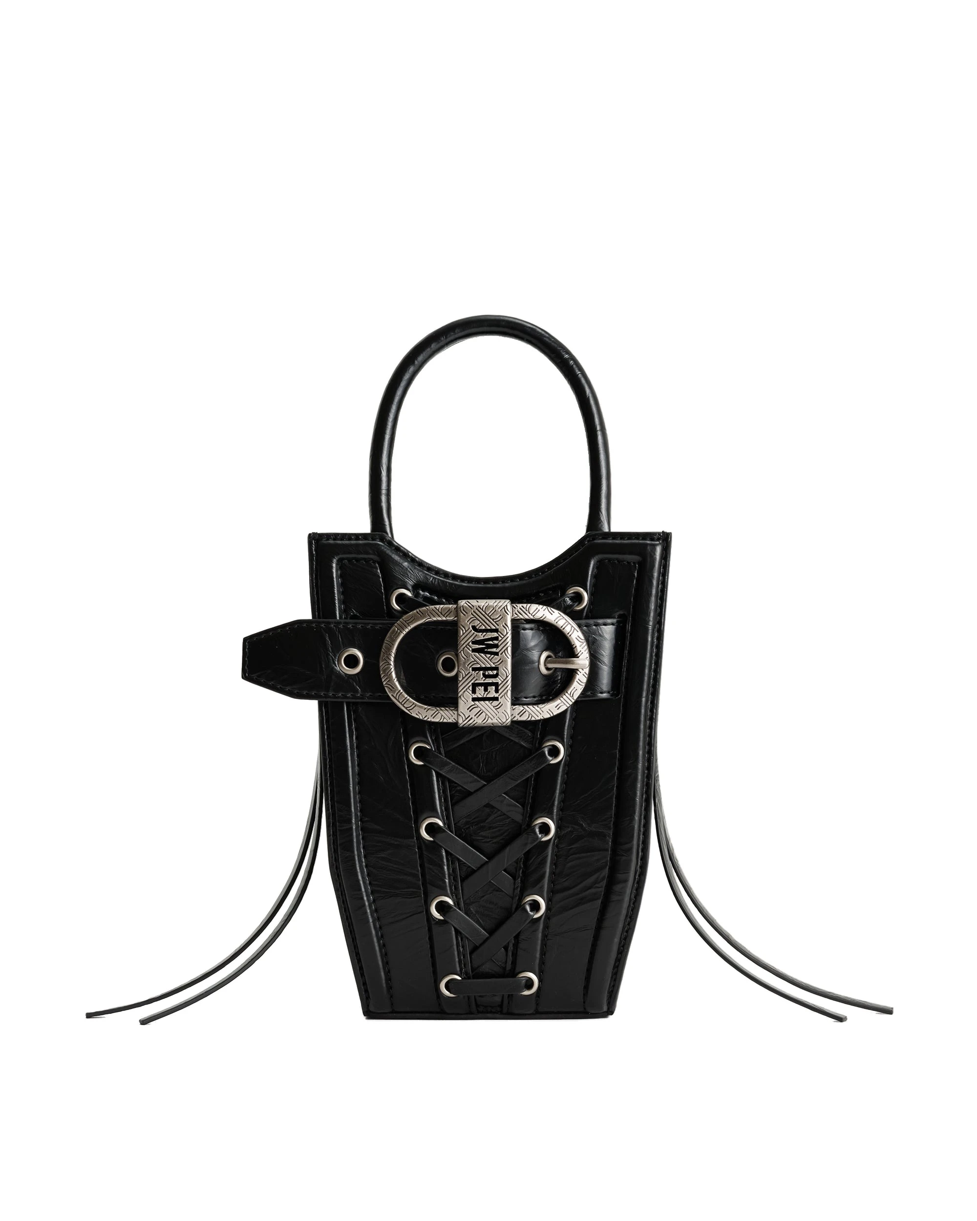 JW PEI FEI Crushed Straps Phone Bag in Black | Mini Bags | Luxury Shoes JW PEI FEI Crushed Straps Phone Bag in Black
