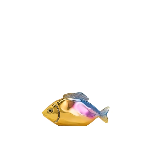 JW PEI Fish Shaped Clutch in Gold/Blue