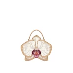 JW PEI Flora Orchid Shaped Top Handle Bag in Champagne | Totes & Top-Handle Bags | Luxury Shoes JW PEI Flora Orchid Shaped Top Handle Bag in Champagne