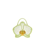 JW PEI Flora Orchid Shaped Top Handle Bag in Light Green