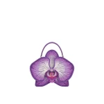 JW PEI Flora Orchid Shaped Top Handle Bag in Purple