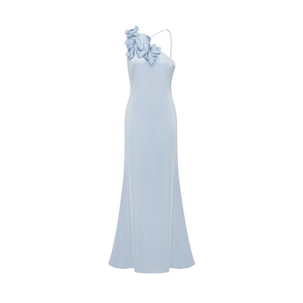 JW PEI Floral Appliqué One Shoulder Maxi Dress