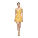 JW PEI Floral Appliqué One Shoulder Mini Dress