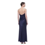 JW PEI Floral Embellished Cowl-Neck Open-Back Satin Maxi Dress