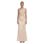JW PEI Floral One Shoulder Satin Dress