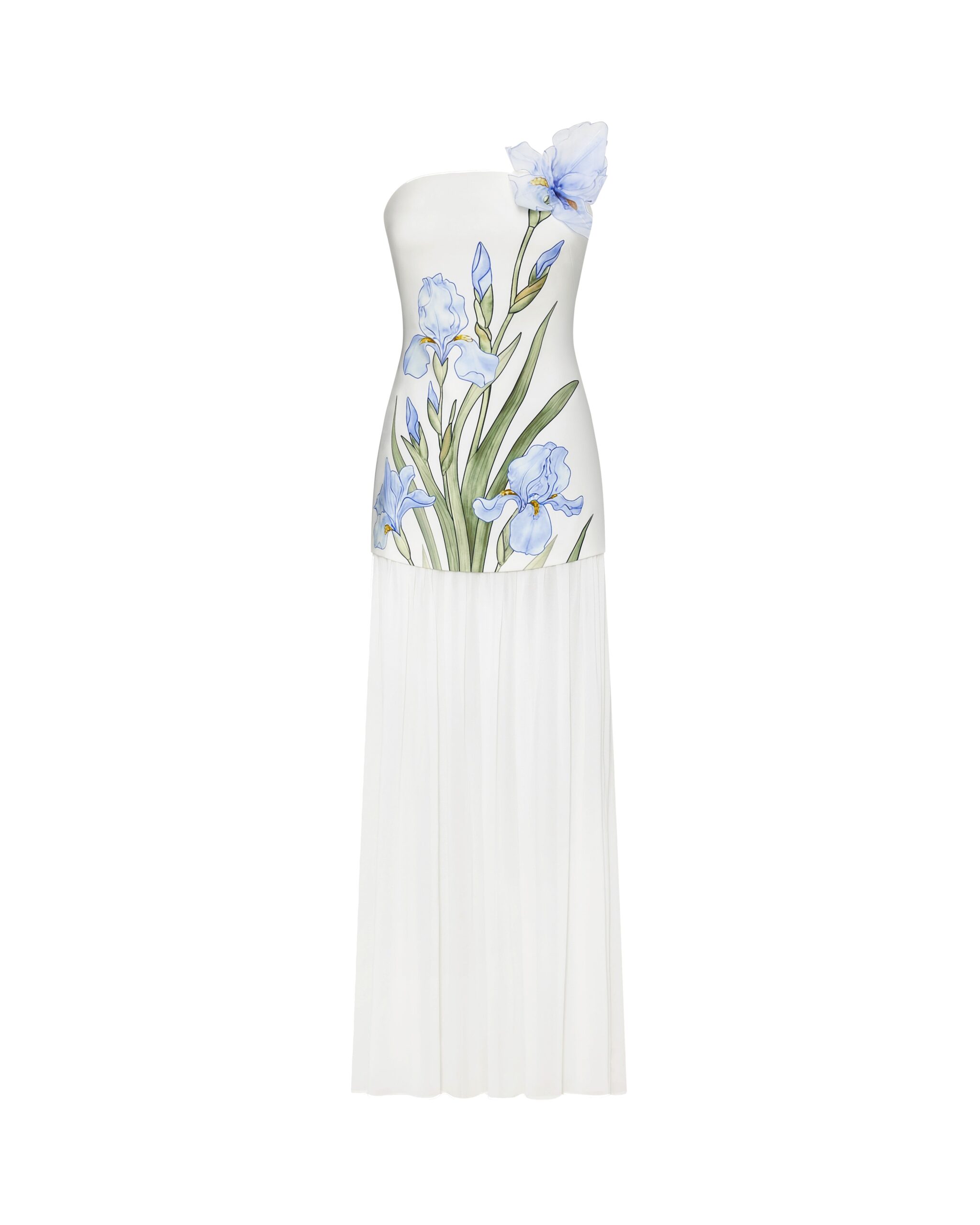 JW PEI maxi dress | Los Angeles Vegan Fashion Dresses | Luxury Shoes JW PEI Floral Print Strapless Mixed Maxi Dress