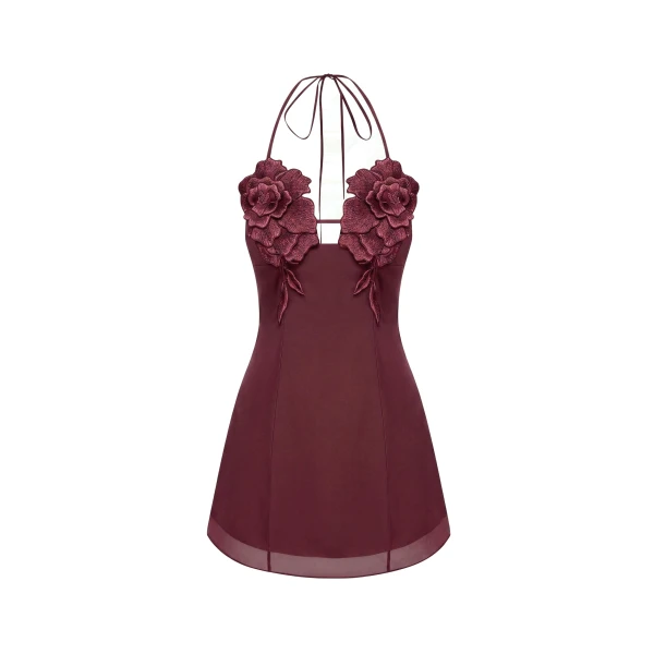 JW PEI Flower Embroidered Mini Dress