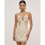 JW PEI Flower Embroidered Mini Dress