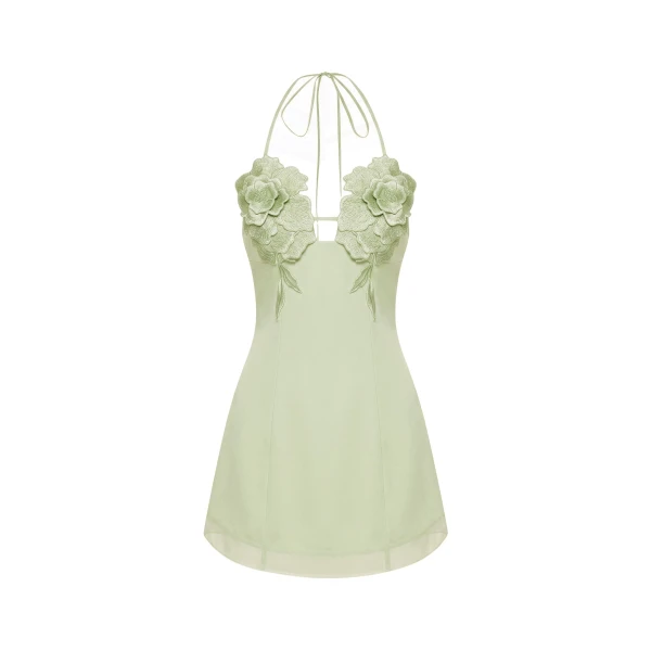 JW PEI Flower Embroidered Mini Dress