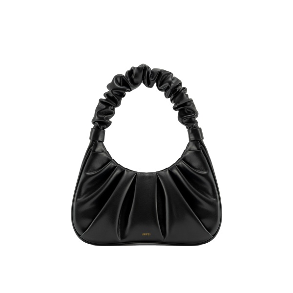 JW PEI Gabbi Ruched Hobo Handbag in Black