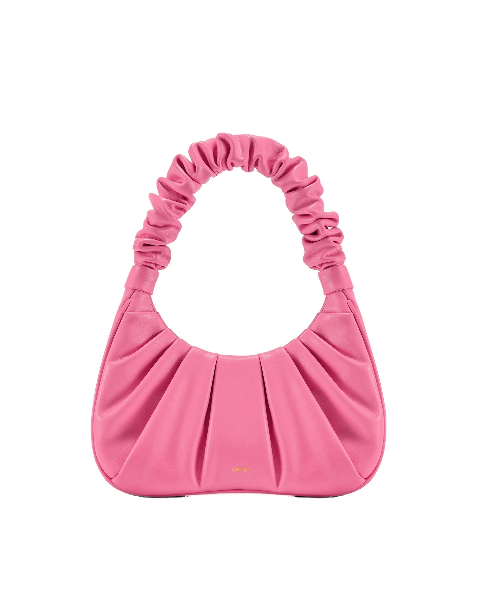 JW PEI Gabbi Ruched Hobo Handbag in Pink | Shoulder & Crossbody Bags | Luxury Shoes JW PEI Gabbi Ruched Hobo Handbag in Pink