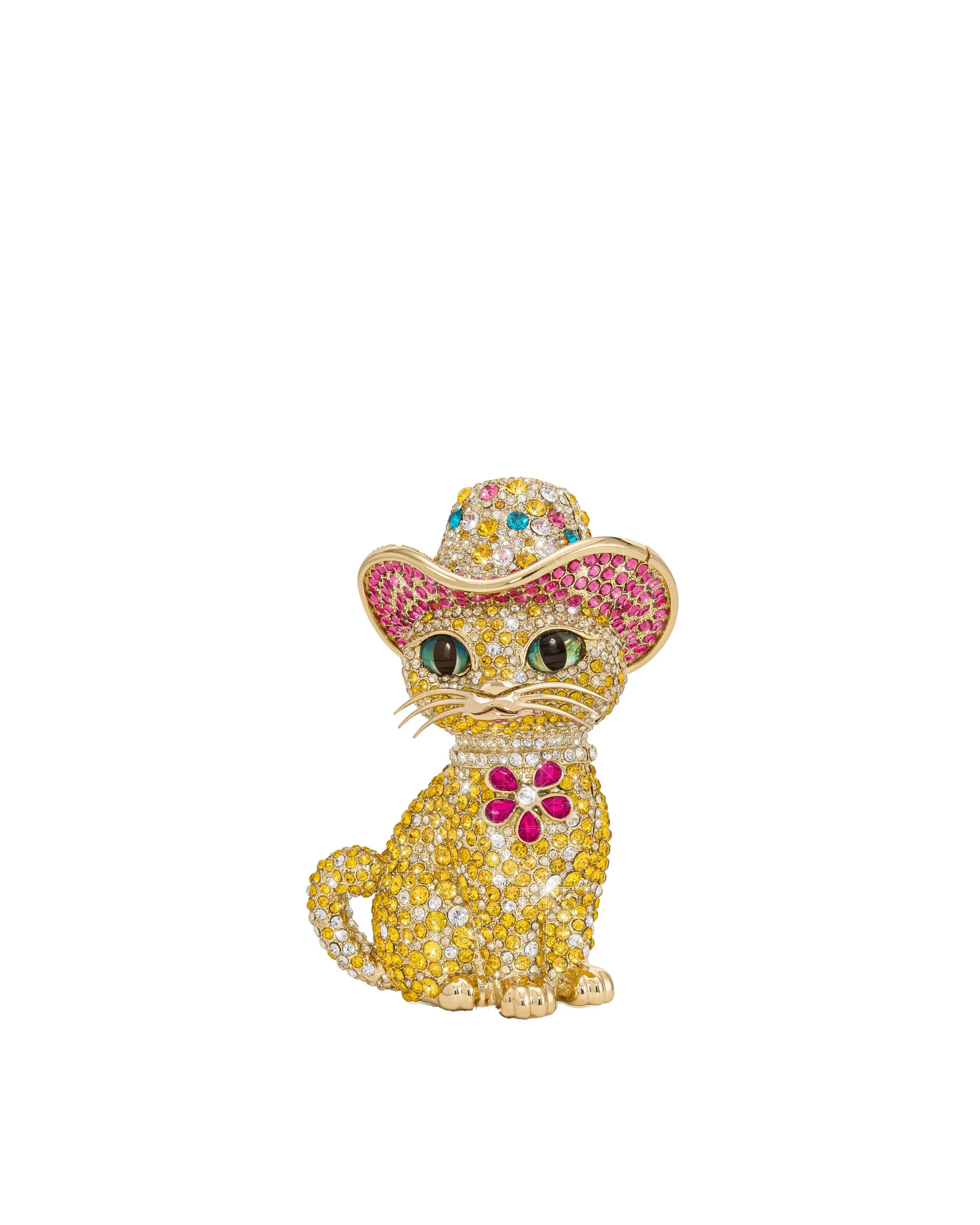 JW PEI Glamorous Cat Clutch in Multicolor Gold | Clutch Bags | Luxury Shoes JW PEI Glamorous Cat Clutch in Multicolor Gold