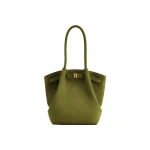 JW PEI Hana Column Faux Suede Tote Bag in Olive Green