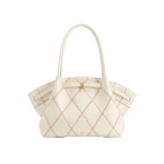 JW PEI Hana Large Quilting Tote Bag in Ivory White