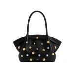 JW PEI Hana Large Studded Tote Bag in Dark Black