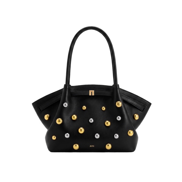 JW PEI Hana Large Studded Tote Bag in Dark Black