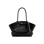 JW PEI Hana Large Tote Bag in Black Croc