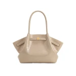 JW PEI Hana Large Tote Bag in Elephant Grey Croc